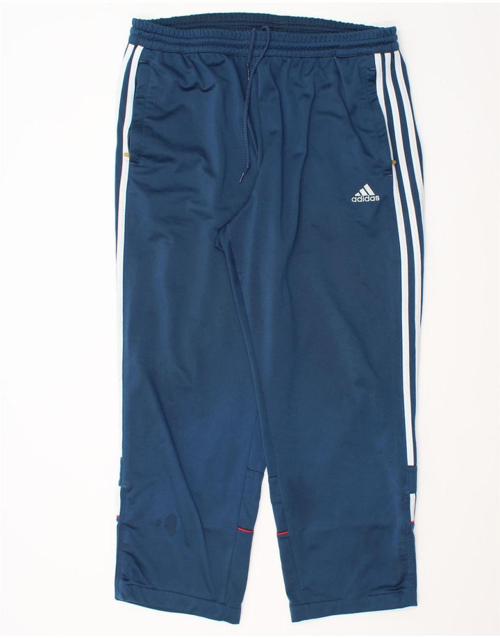 Pantaloni da tuta da uomo Adidas UK 40/42 Poliestere blu medio