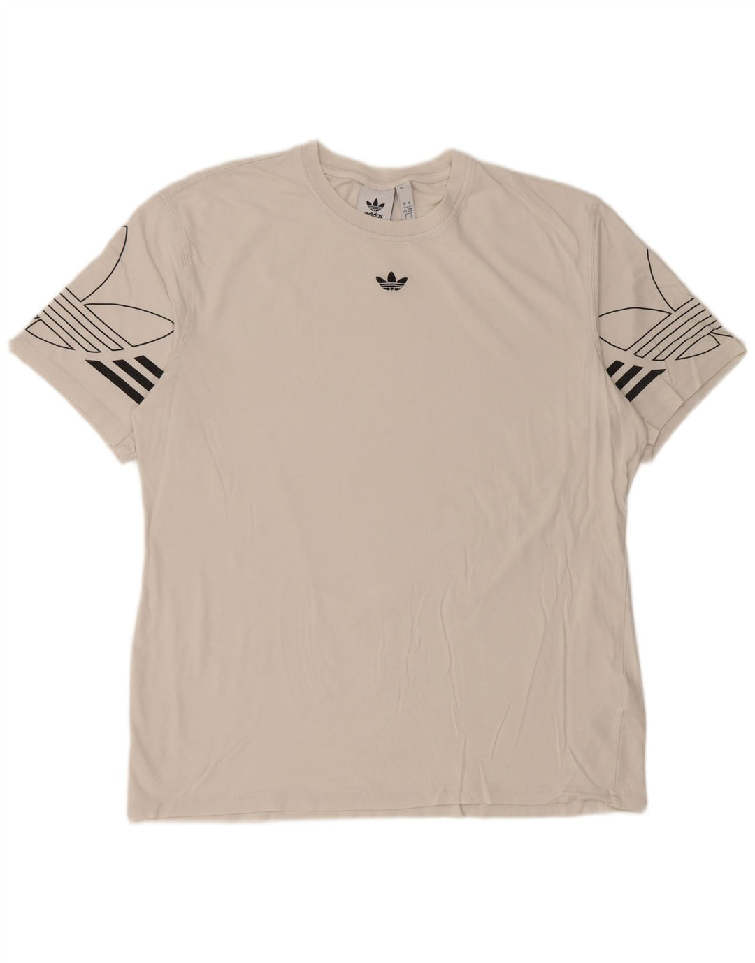 T-shirt grafica da uomo Adidas Top grande in cotone bianco