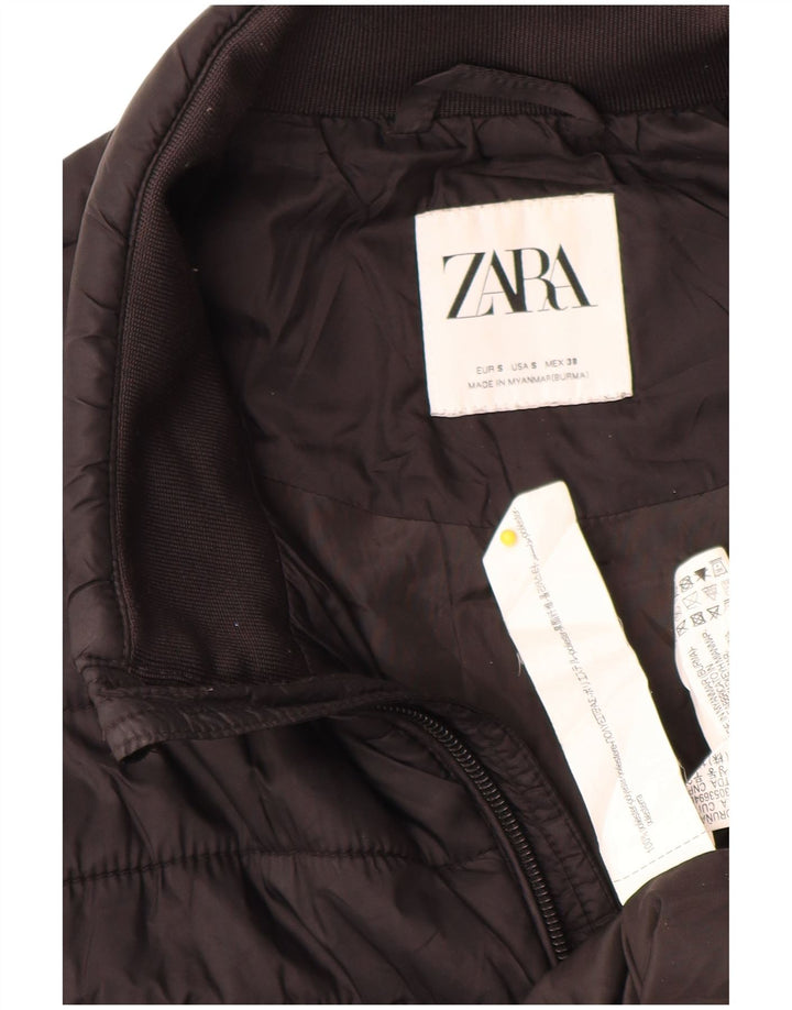 Gilet imbottito da uomo Zara UK 36 piccolo poliestere nero