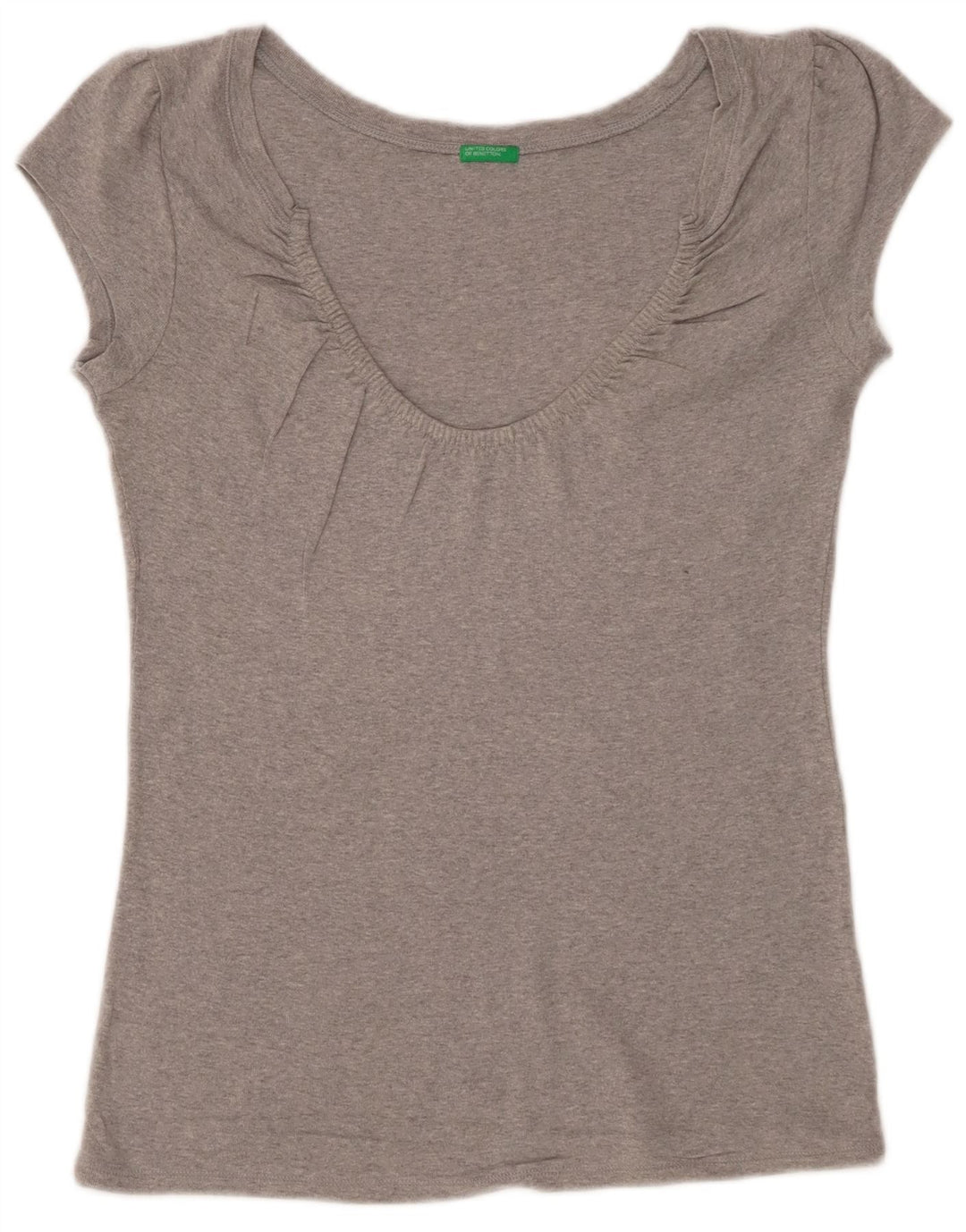 T-shirt da donna Benetton Top UK 12 Grigio medio