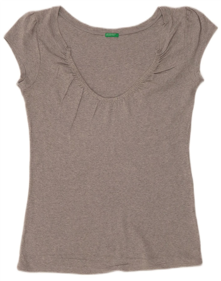 T-shirt da donna Benetton Top UK 12 Grigio medio