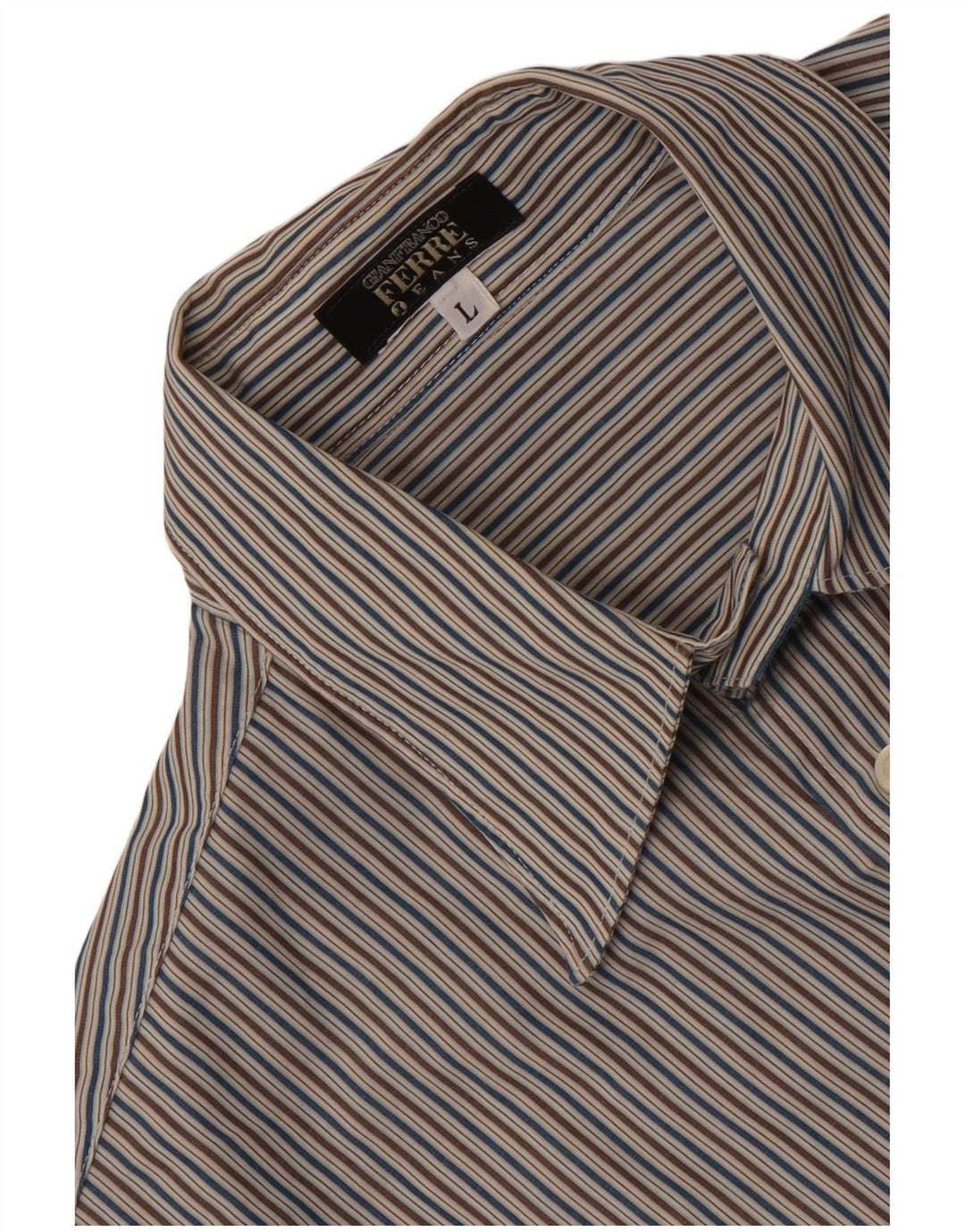 Gianfranco Ferre Camicia Uomo Large Gessato Multicolore