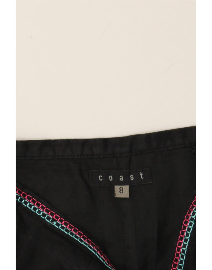 COAST Womens A-Line Skirt US 8 Medium W26  Black Floral Linen Vintage Coast and Second-Hand Coast from Messina Hembry 