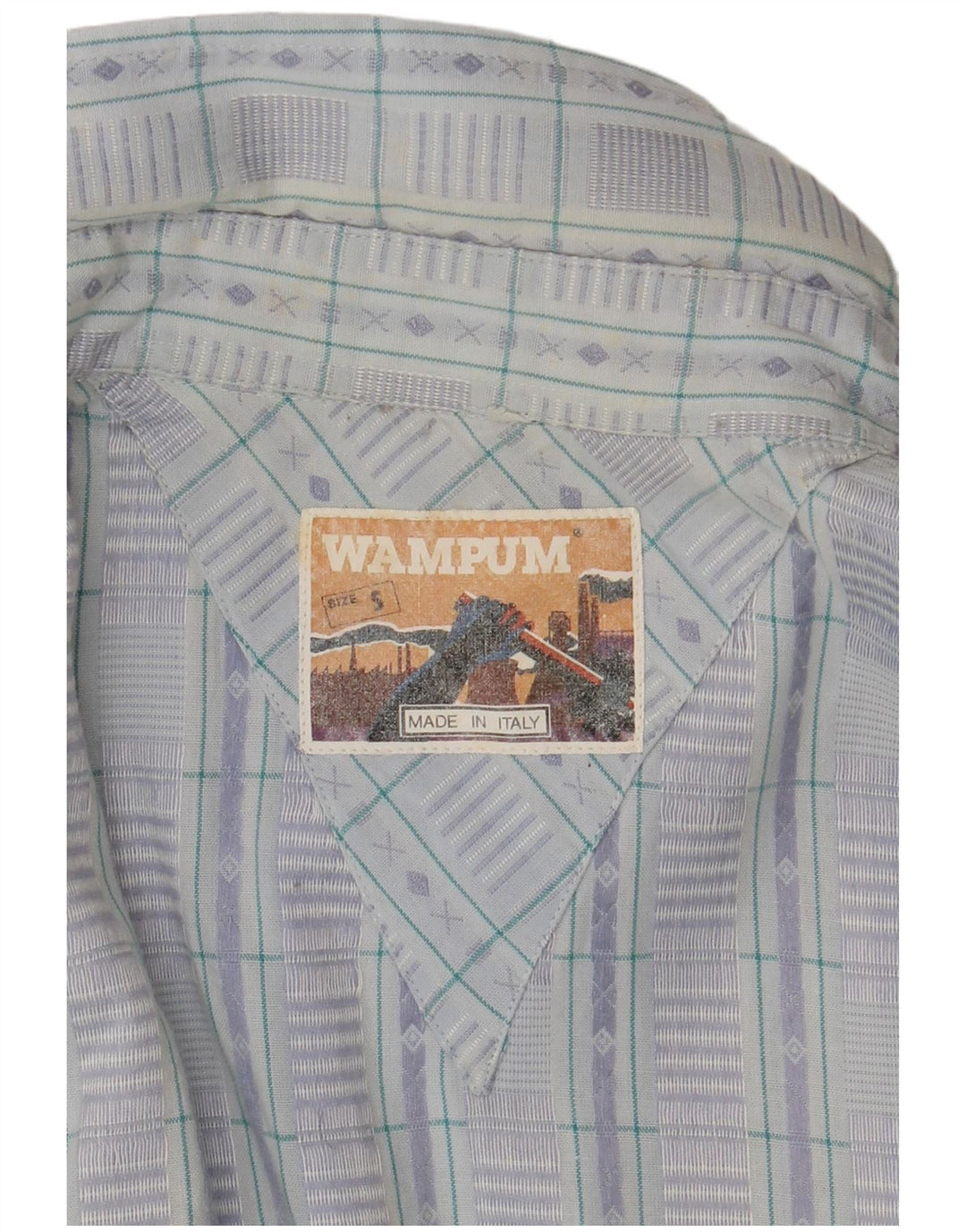 Camicia a quadri da uomo Wampum Small Blue Fair Isle