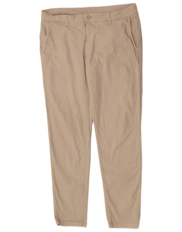 Zara Mens Slim Chino Trousers EU 46 XL W36 L30 Beige Cotton