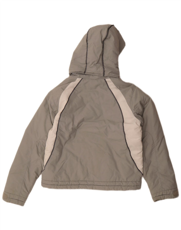 Giacca imbottita con cappuccio da donna Adidas UK 10/12 Colore grigio medio