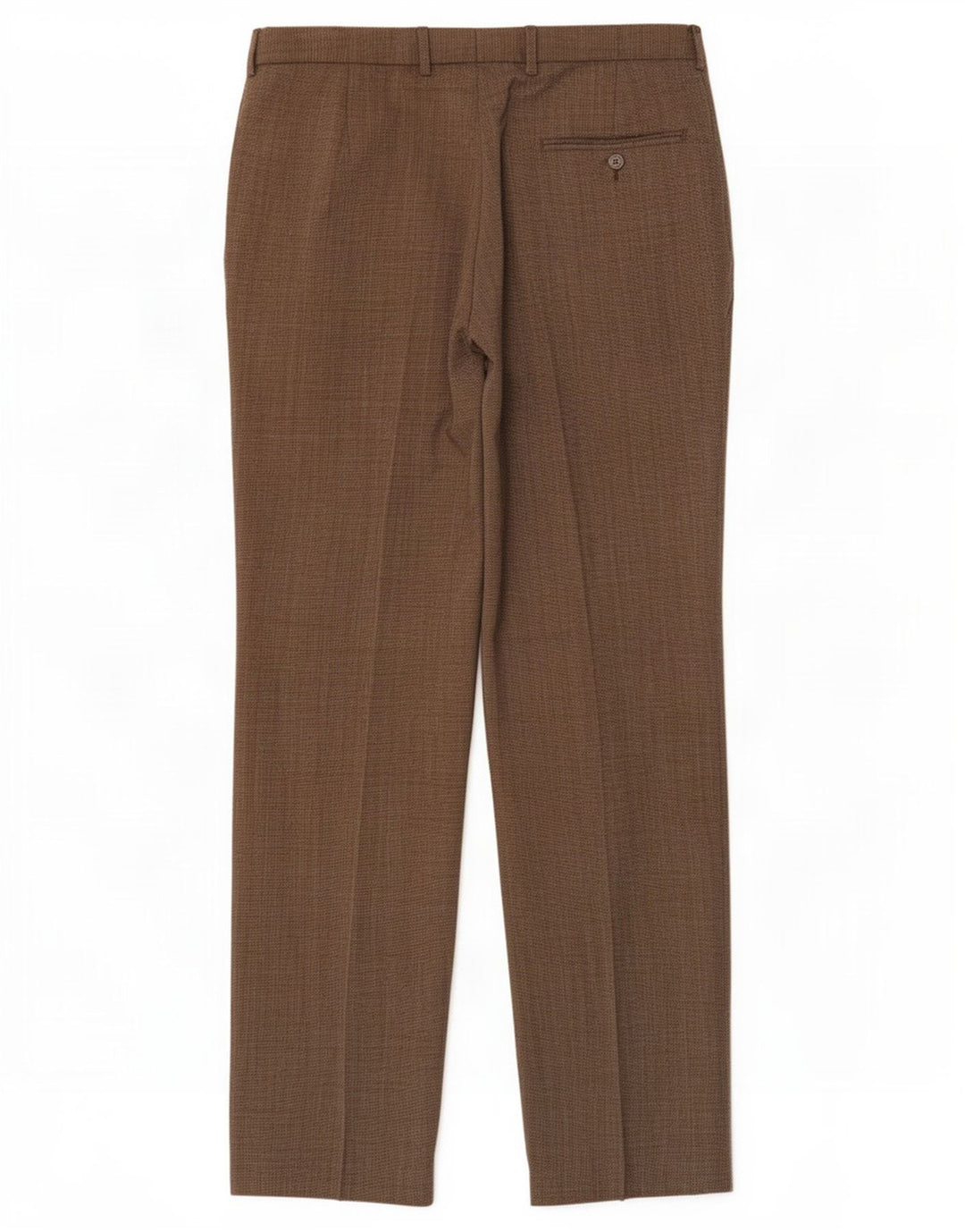 Pantaloni da abito vestibilità regolare da uomo Marks & Spencer W34 L33 a quadri marroni