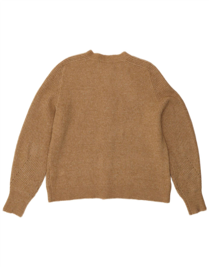 Maglione cardigan da donna Marks & Spencer UK 14 Acrilico marrone medio