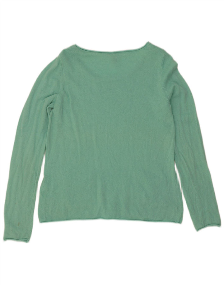 Maglione maglione con scollo a barca da donna White Stuff UK 10 Small Green Viscosa