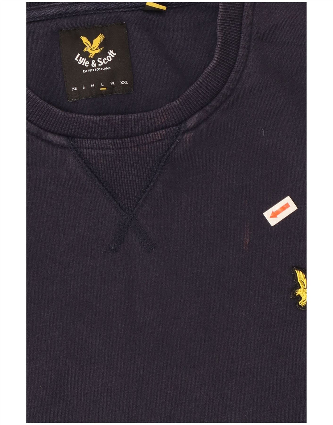 Felpa da uomo Lyle & Scott, grande, in cotone blu navy