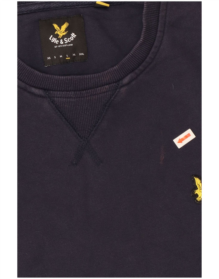 Felpa da uomo Lyle & Scott, grande, in cotone blu navy