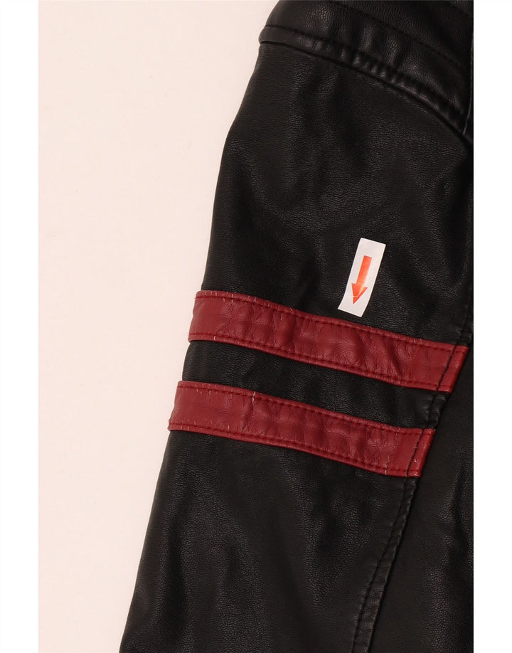 Giacca da motociclista da uomo Zara UK 38 media a righe nere