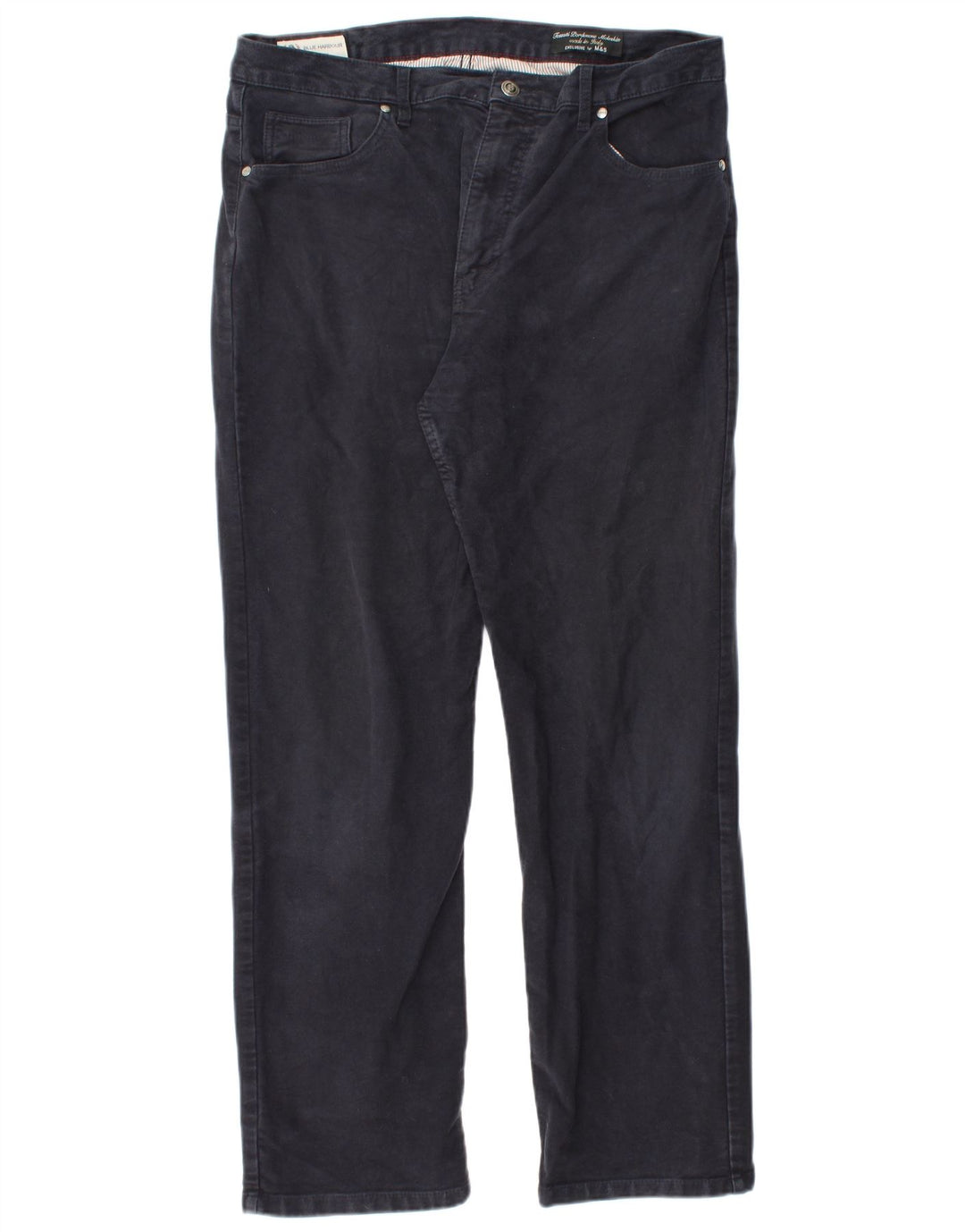 Pantaloni casual Marks & Spencer da uomo Blue Harbour W36 L31 Blu Navy