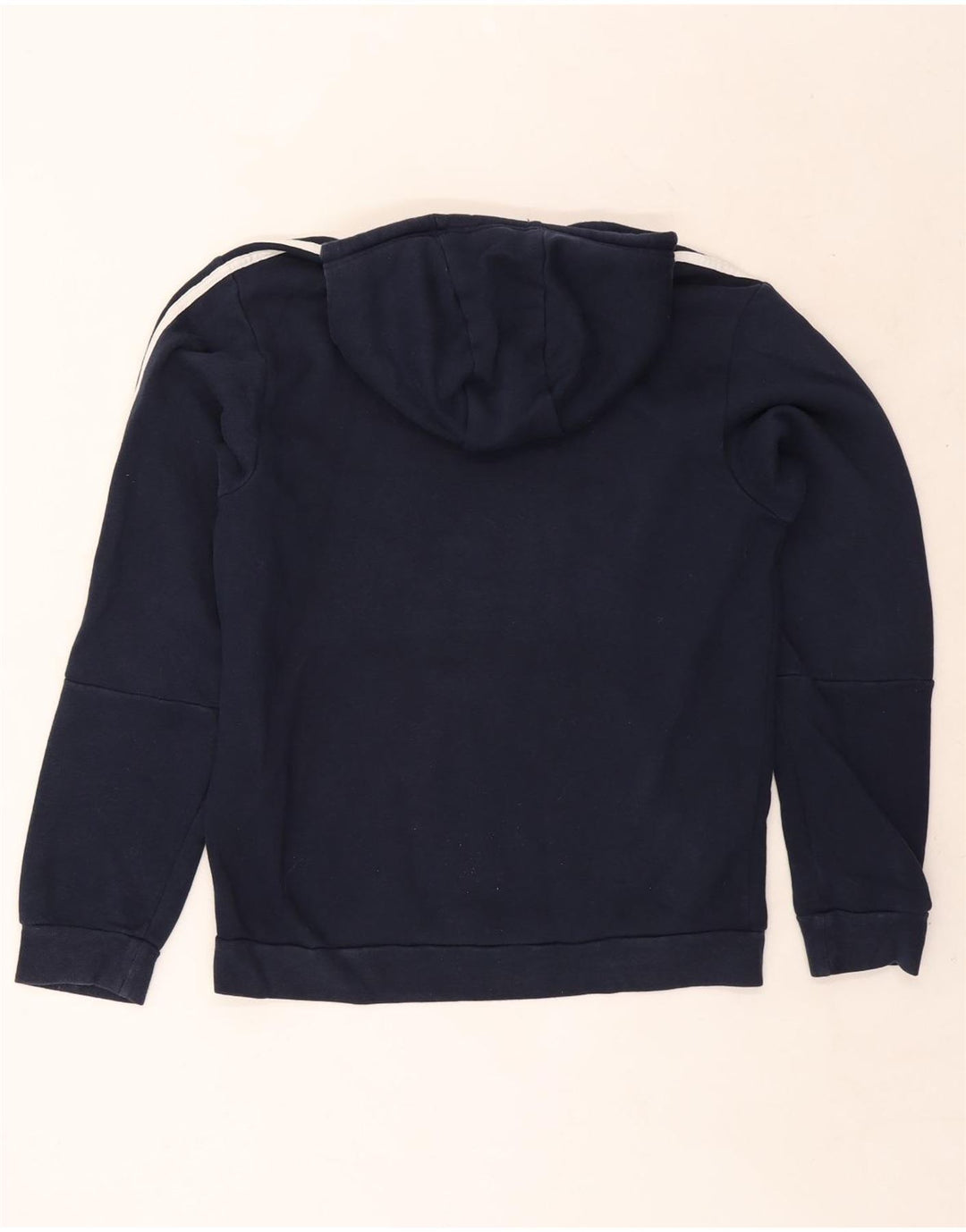 Felpa con cappuccio da uomo Adidas media in cotone blu navy