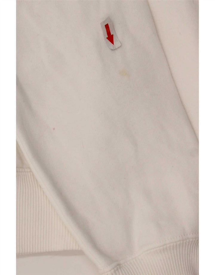 Giacca da ginnastica grafica da donna Nike UK 14 cotone bianco medio