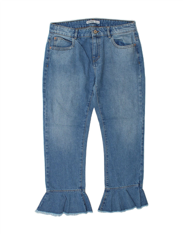ZARA Womens Cropped Jeans EU 38 Small W28 L27 Blue Cotton Vintage Zara and Second-Hand Zara from Messina Hembry 