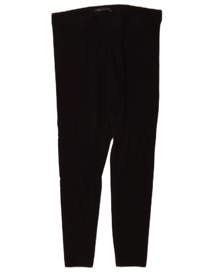 Leggings corti da donna Marks & Spencer UK 12 cotone nero medio