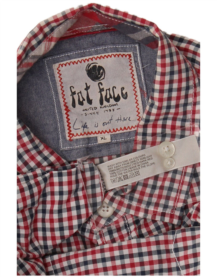 Camicia da uomo Fat Face XL in cotone a quadretti multicolore