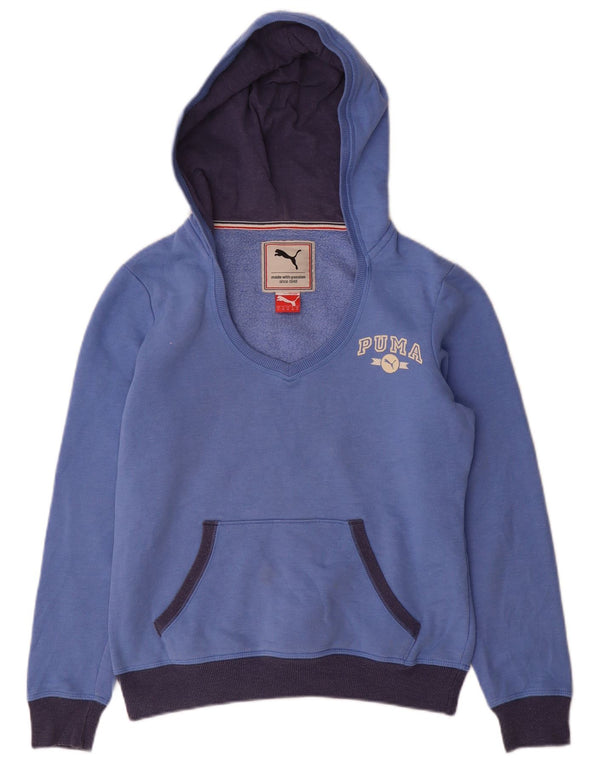 Felpa con cappuccio da donna Puma UK 10 Small Blue Colourblock