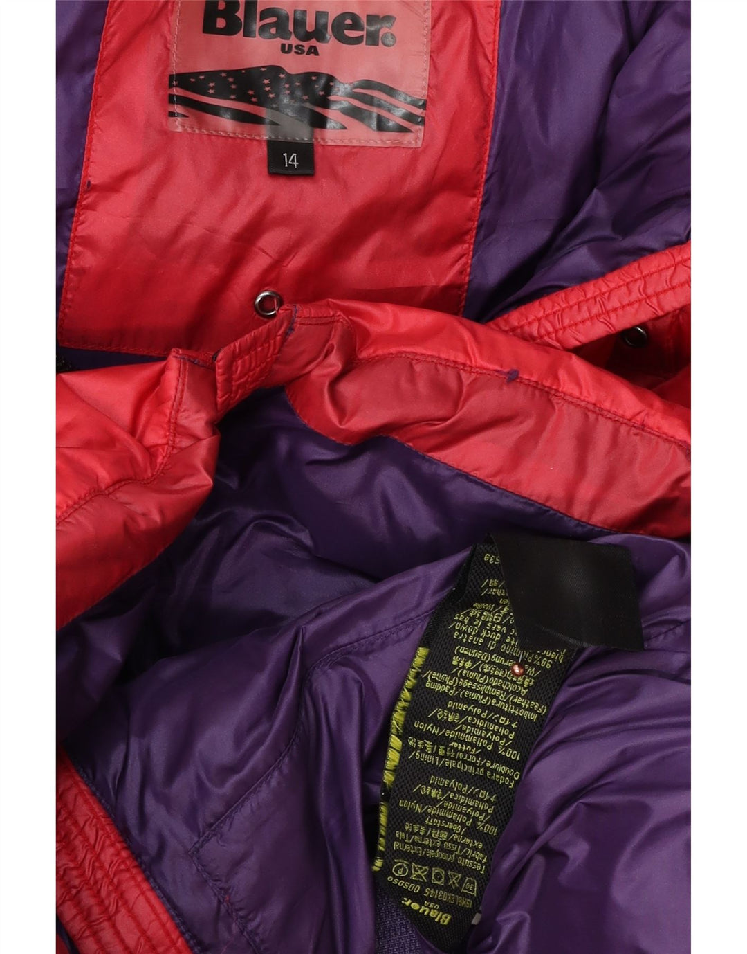 Piumino Blauer Bambina Con Cappuccio 13-14 Anni Rosso In Poliammide