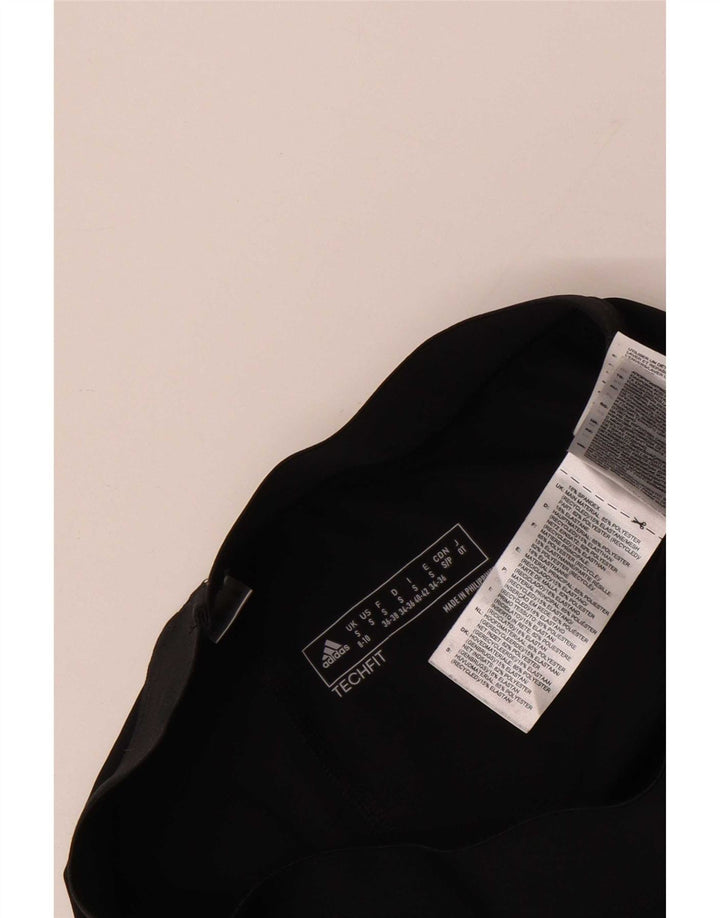 Leggings grafici Adidas Tech Fit da donna UK 8/10 Small Poliestere nero