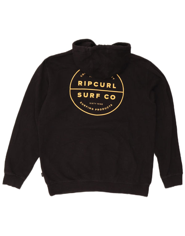 RIP CURL Felpa con cappuccio grafica da uomo in cotone nero medio