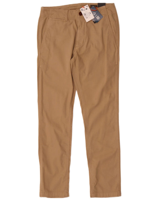 Pantaloni chino slim da uomo Superdry W28 L32 in cotone beige
