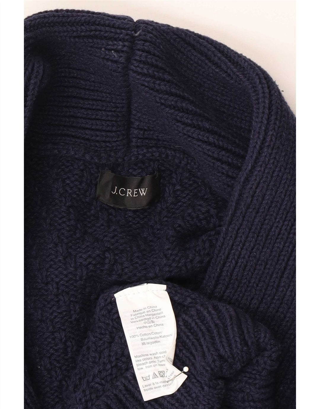 Maglione cardigan da uomo J. Crew grande cotone blu navy