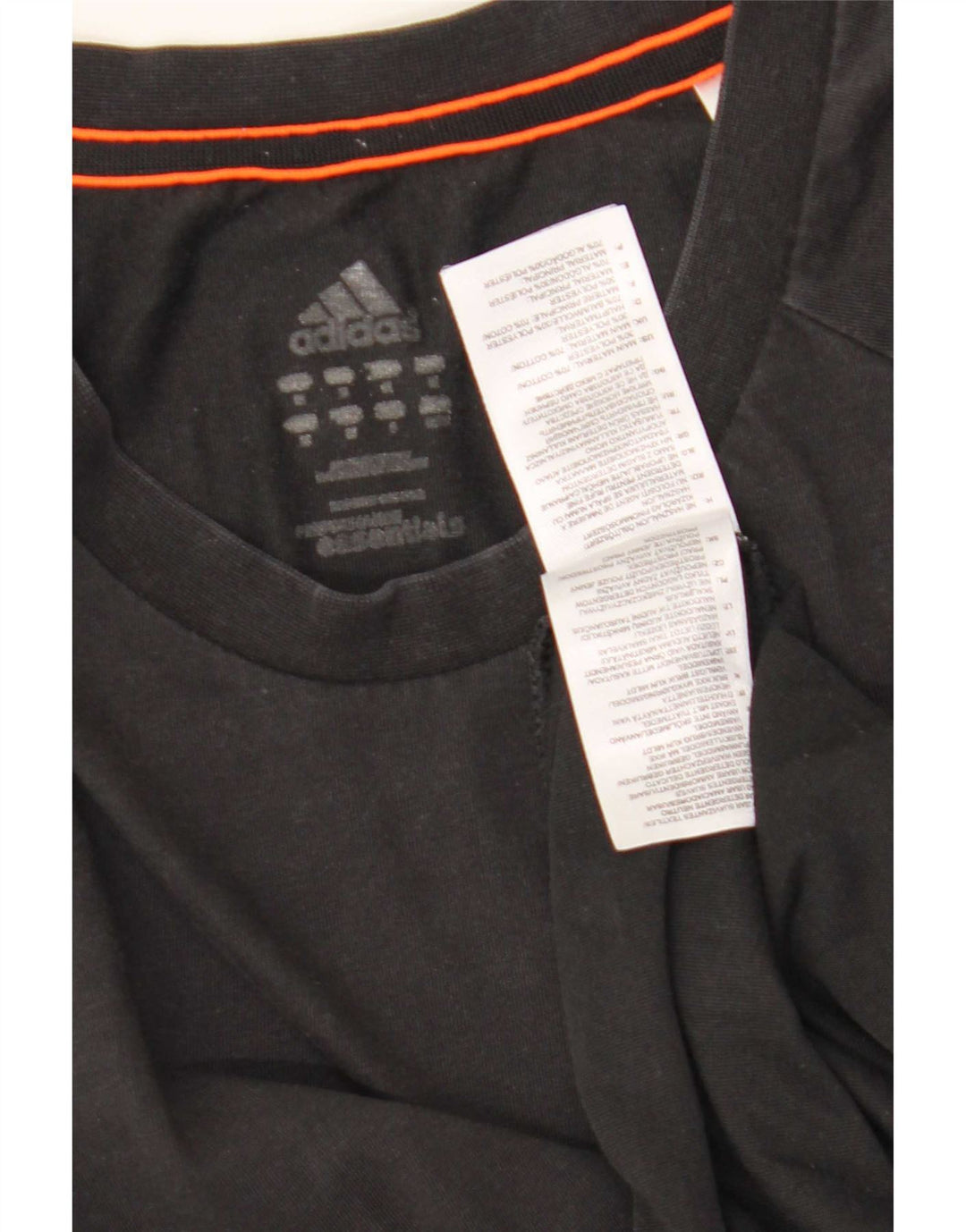 T-shirt Adidas Climalite da uomo Top in cotone nero medio