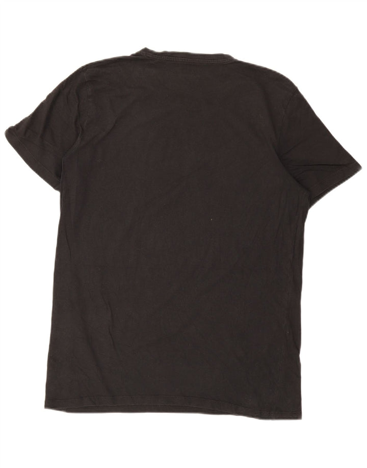 JACK & JONES T-shirt grafica da uomo Top in cotone nero medio
