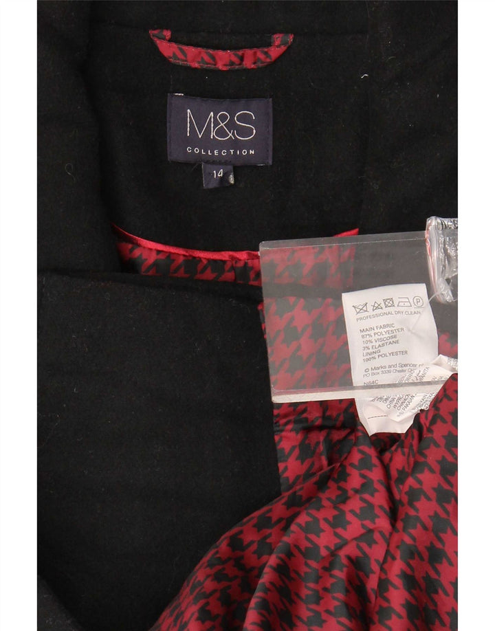 Giubbotto bomber da donna Marks & Spencer UK 14 grande poliestere nero