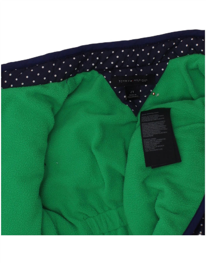 TOMMY HILFIGER Giacca trapuntata per neonata 18-24 mesi a pois blu navy