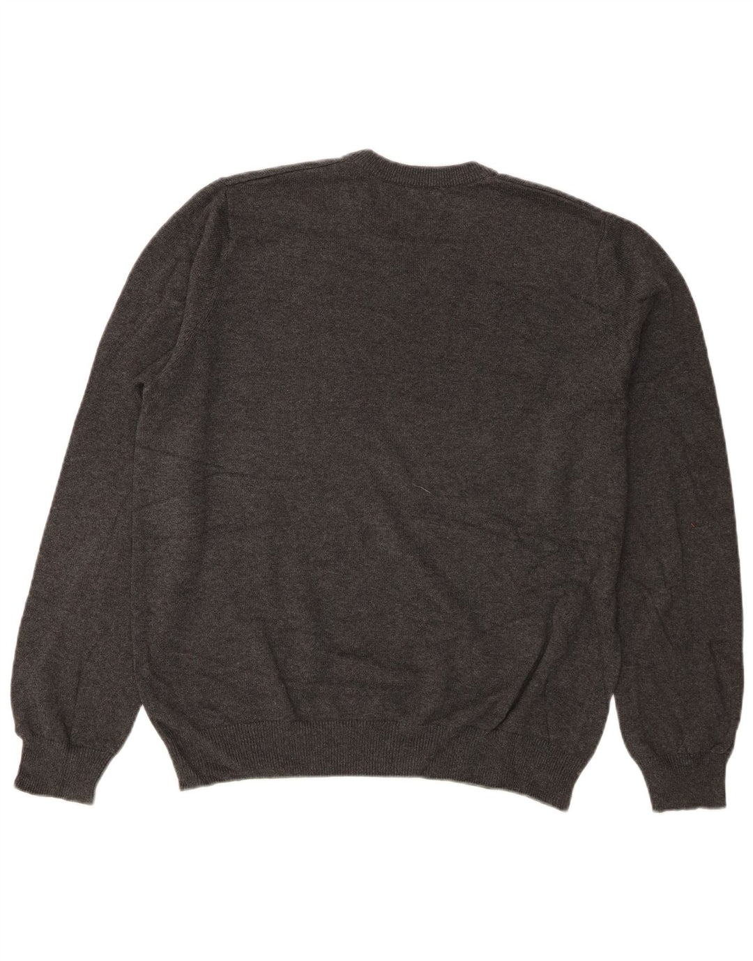 Maglione da uomo con scollo a V Marks & Spencer in cotone grigio medio