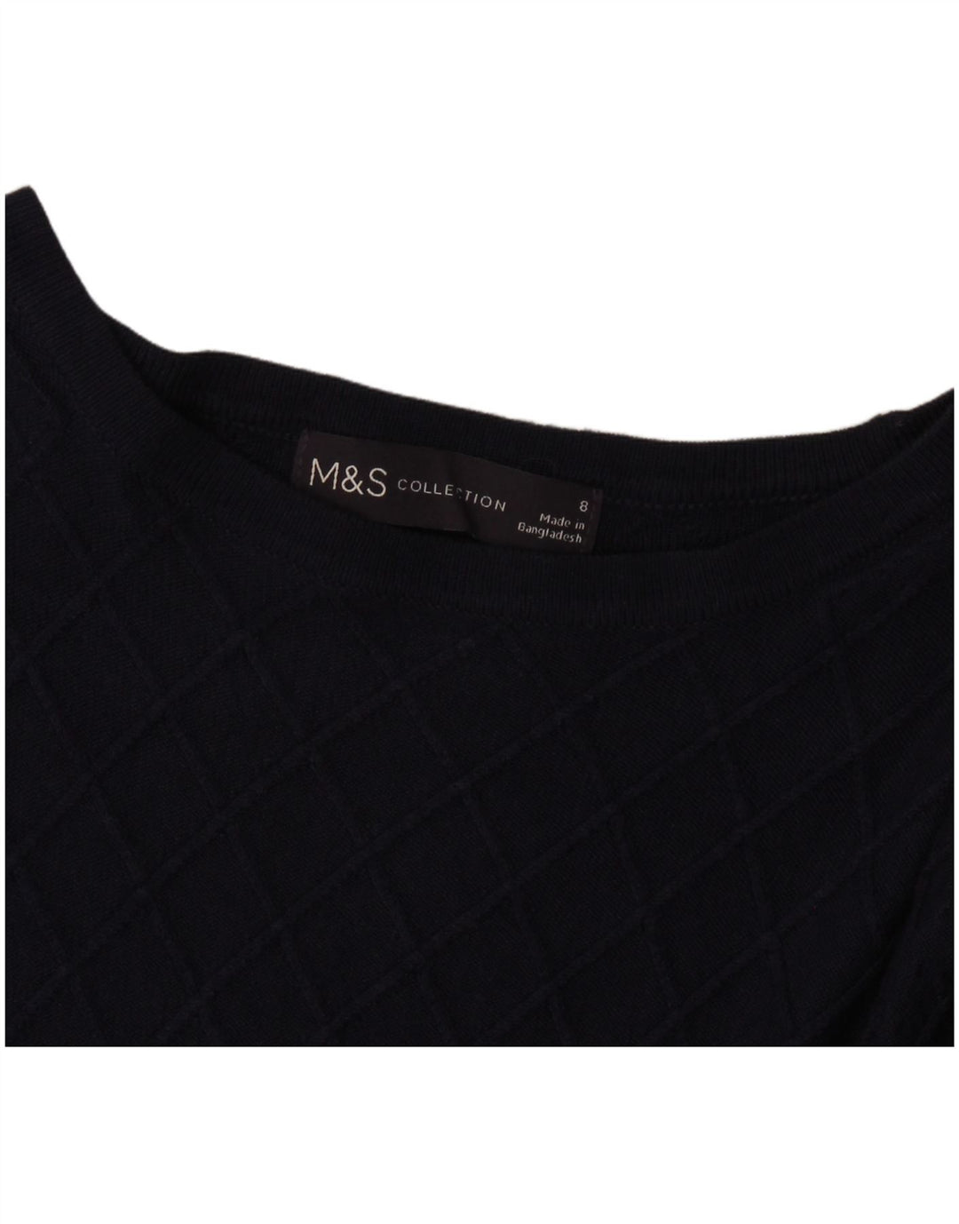 Maglione maglione con scollo a barca da donna Marks & Spencer UK 8 piccolo blu navy