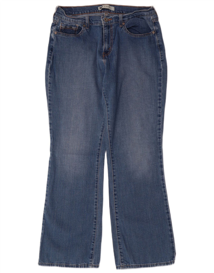 Levi's Donna 515 Bootcut Jeans US 10 Large W30 L32 Blu Cotone Classico