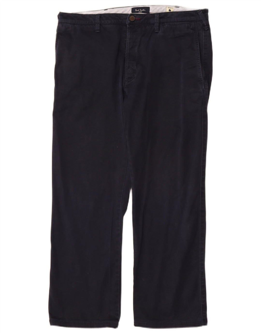 PAUL SMITH Pantaloni chino dritti da uomo W32 L28 cotone blu navy