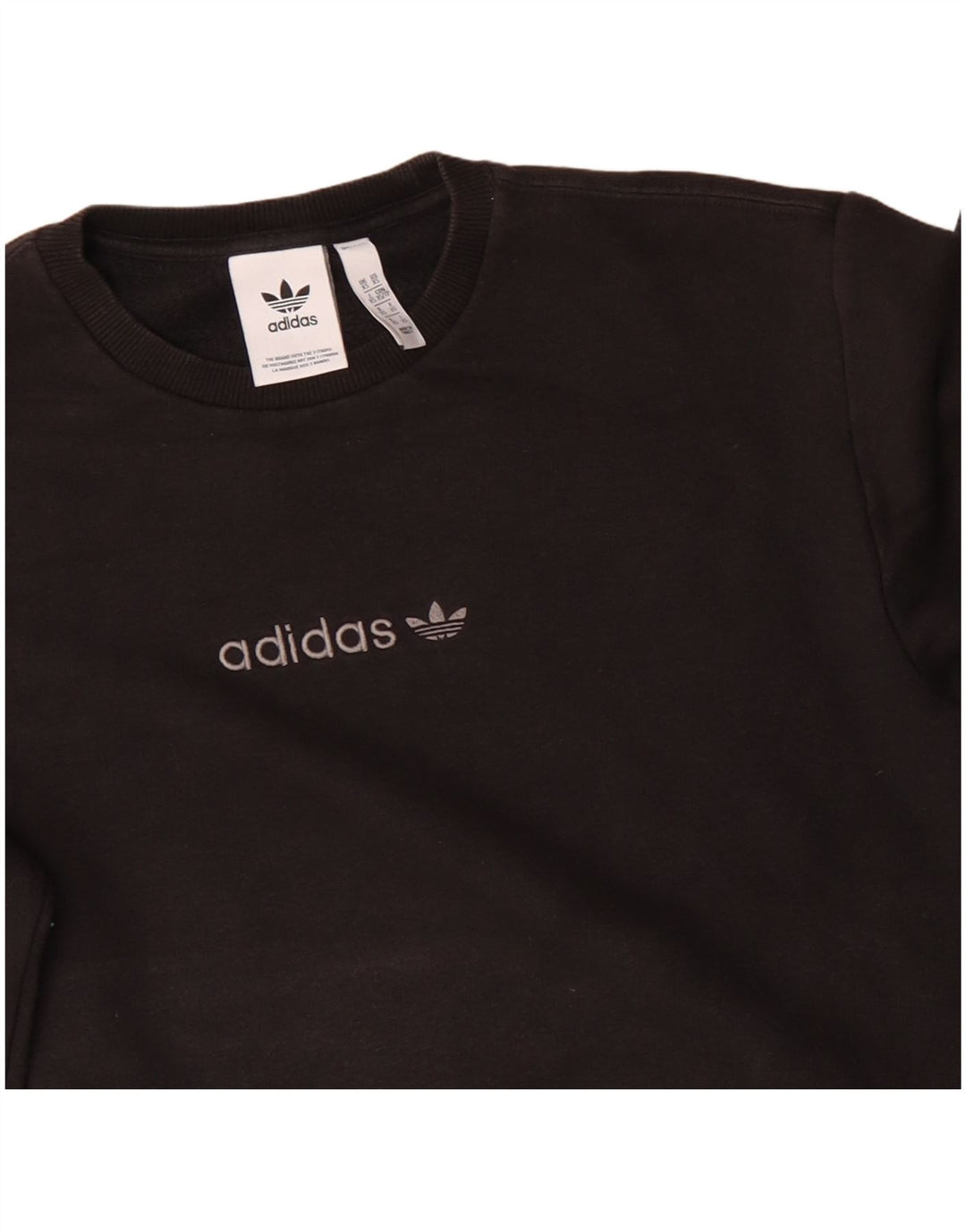 Felpa grafica da uomo ADIDAS maglione XS cotone nero