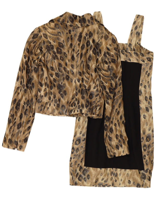 Set da donna Vanity a 3 bottoni e 2 pezzi IT 42 Lana con stampa animalier nera media