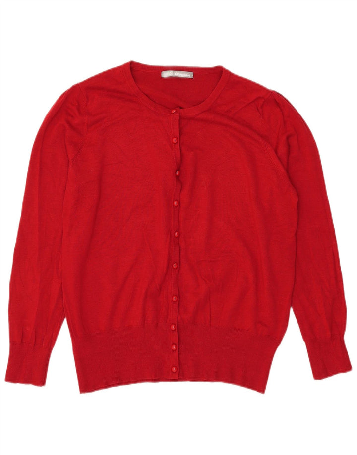 Maglione cardigan da donna Marks & Spencer UK 18 XL viscosa rossa