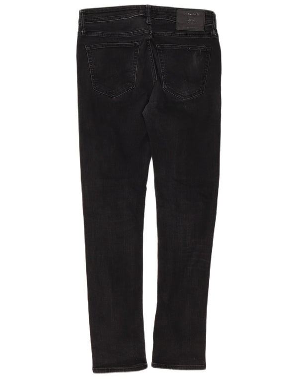 Jack & Jones Uomo GLENN Slim Jeans W30 L32 Cotone Nero