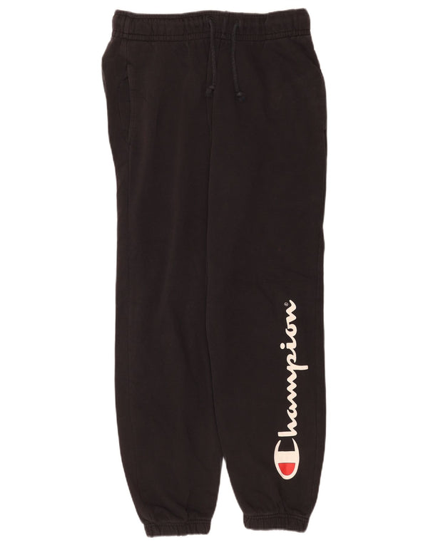 Pantaloni da tuta con grafica da uomo Champion Joggers piccoli in cotone nero