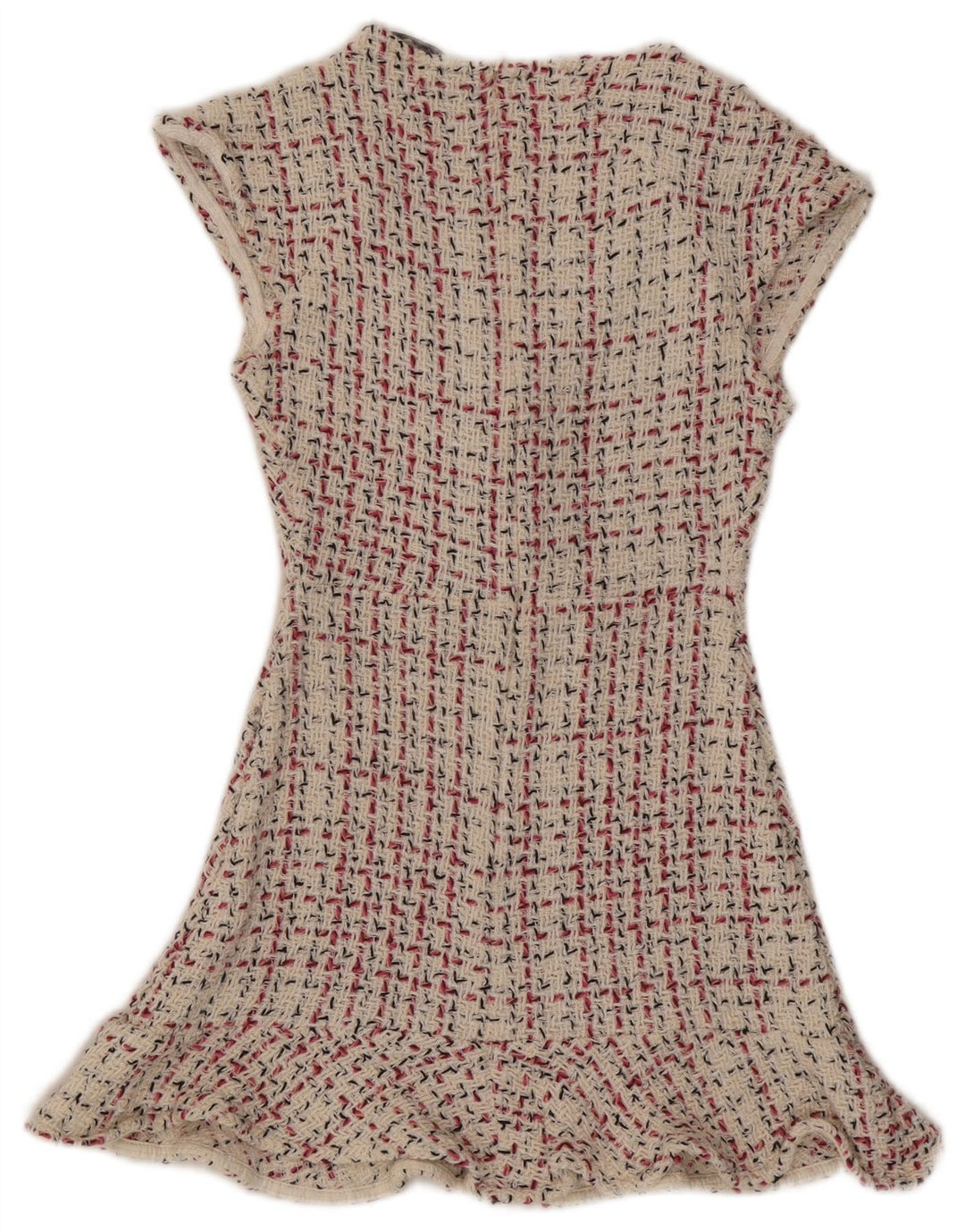Abito a trapezio da donna Zara UK 8 piccoli quadri beige