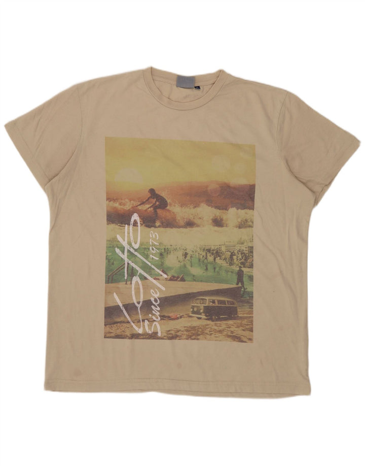 T-shirt grafica da uomo LOTTO Top XL Beige
