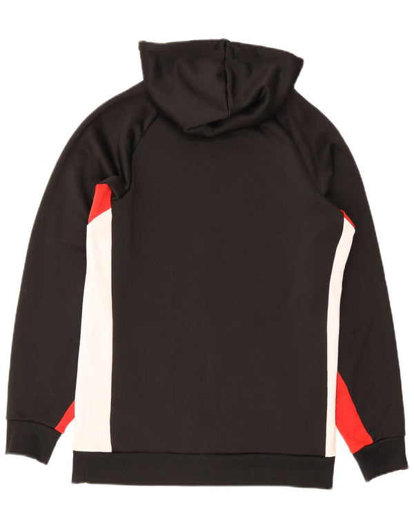 Maglione con cappuccio e zip da uomo Tommy Hilfiger piccolo in poliestere color block nero