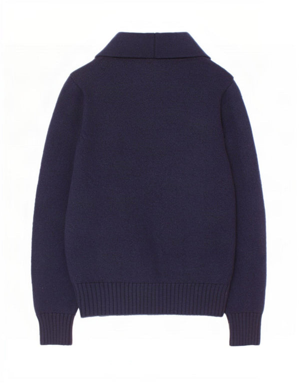 Maglione Cardigan Bambino Fay 9-10 Anni in Lana Blu Navy