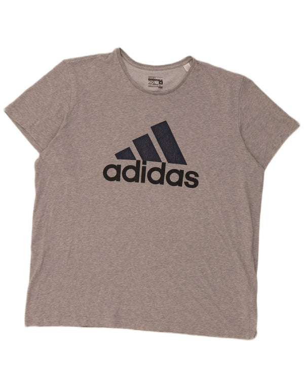 T-shirt grafica da uomo Adidas Top 2XL cotone grigio
