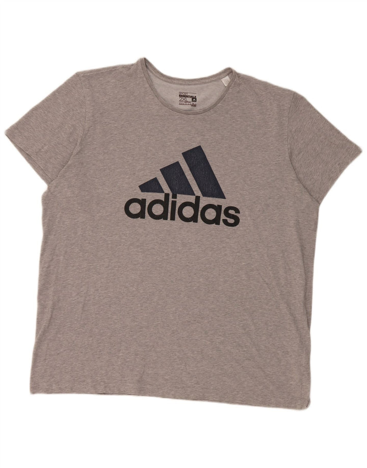 T-shirt grafica da uomo Adidas Top 2XL cotone grigio