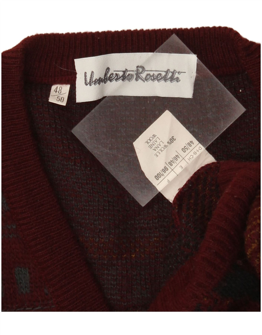 UMBERTO ROSETTI Maglione da uomo con scollo a V IT 48/50 Marrone medio