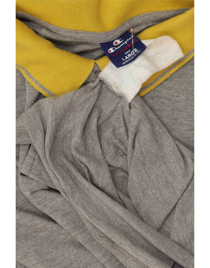 Polo da rugby da uomo Champion Large in cotone grigio