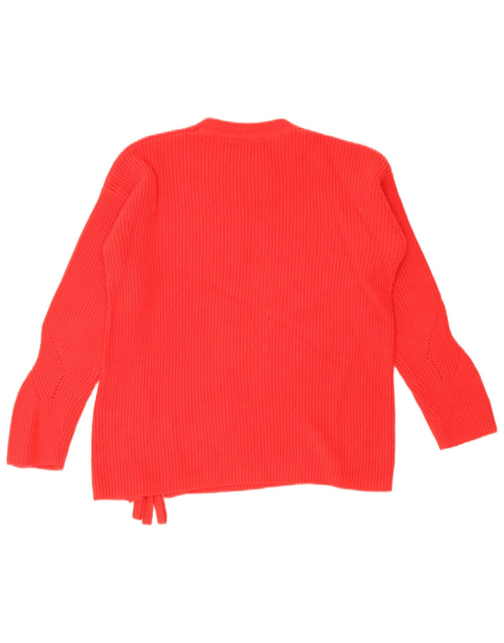 Maglione maglione girocollo oversize da donna Tommy Hilfiger UK 10 piccolo rosso